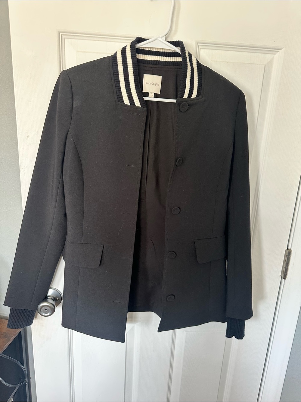 Favorite Daughter Black Varsity Blazer - worn just once